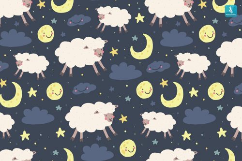 Counting the Sheep Mural Wallpaper (SM-Kids-010)