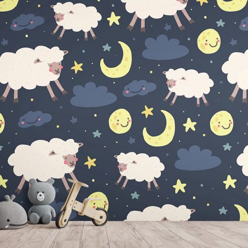Counting the Sheep Mural Wallpaper (SM-Kids-010)