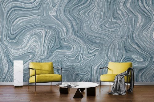 Artistic Blue Marble Wallpaper (SM-Marble-008)