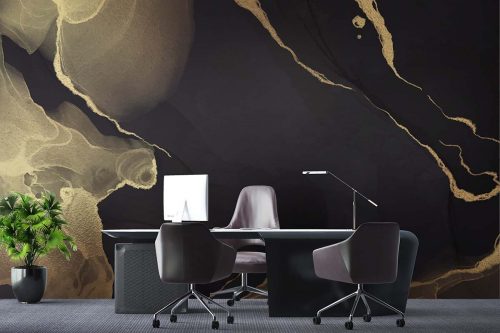 Black Beauty Marble Wallpaper (SM-Marble-012)