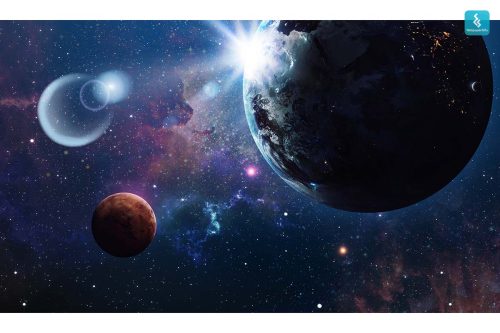 Stunning Earth and Mars Galaxy Wallpaper (SMP-Galaxy-001)