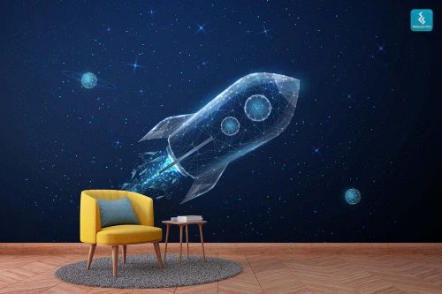 Shooting Stars Rocket Galaxy Wallpaper (SM-Galaxy-055)