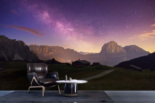 Starry Galaxy Rustic Village Wallpaper (SMP-Galaxy-052)