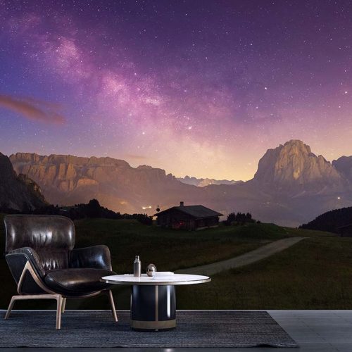 Starry Galaxy Rustic Village Wallpaper (SMP-Galaxy-052)