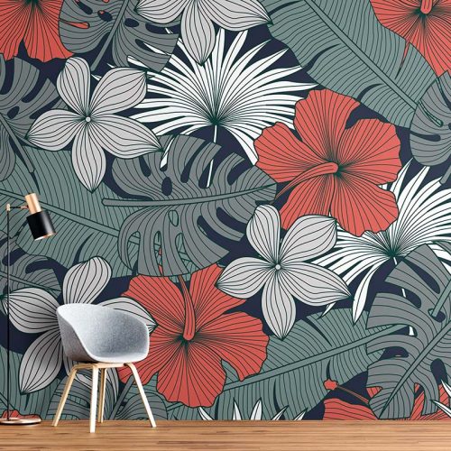 Royal Tropical Floral Wallpaper (SM-Floral-002)