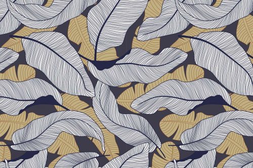 Modern Banana Leaves Wallpaper (SM-Floral-003)