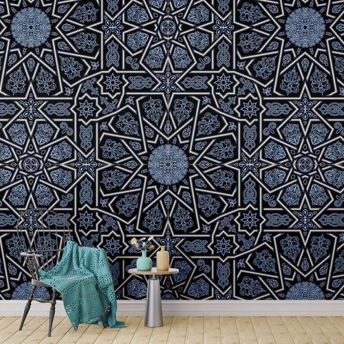 Starry Blue Mandala Wallpaper (SM-Mandala-014)