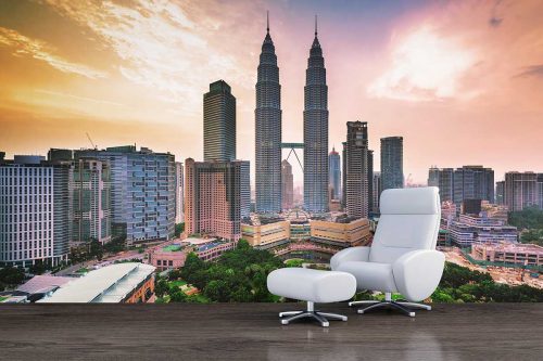 KLCC Evening View Mural Wallpaper (SMP-City-002)