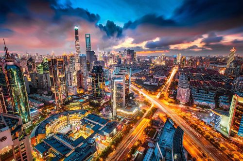 Shanghai City Night View Wallpaper (SMP-City-004)