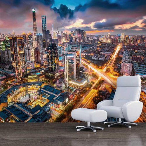 Shanghai City Night View Wallpaper (SMP-City-004)
