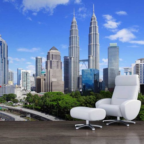 KLCC Day View Mural Wallpaper (SMP-City-009)