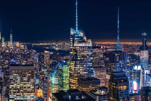 New York City Night View Mural Wallpaper (SMP-City-012)