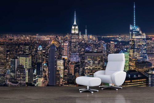 New York City Night View Mural Wallpaper (SMP-City-012)