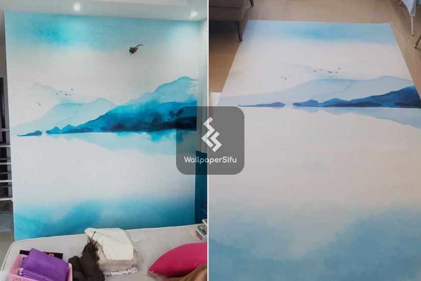 Water Colour scenery-KL