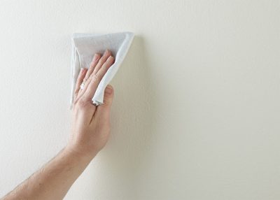 Cleaning the wall