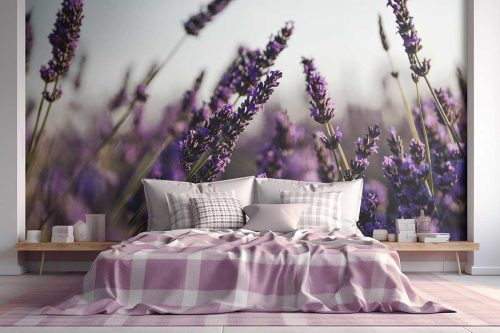Lavender Minimalist Floral wallpaper 2