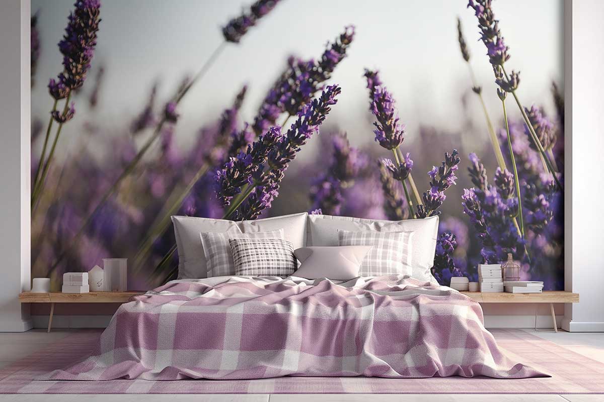 Lavender Minimalist Floral wallpaper 2