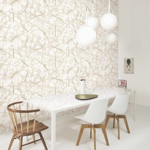 White Marble Beige Lines Korean Wallpaper Supreme 10211-3